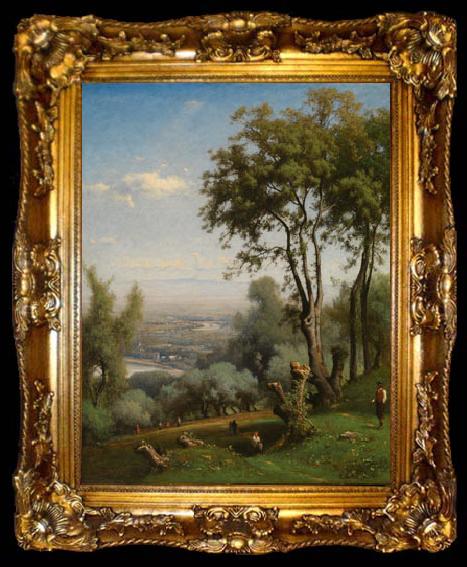 framed  George Inness Near Perugia, Italy, ta009-2